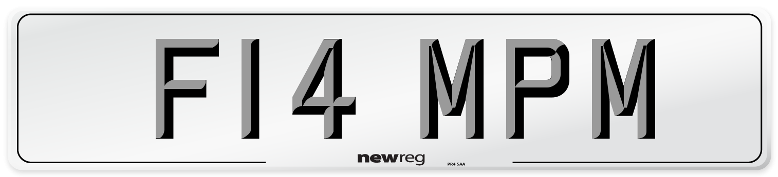F14 MPM Number Plate from New Reg